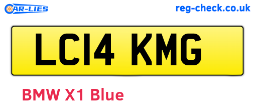 LC14KMG are the vehicle registration plates.
