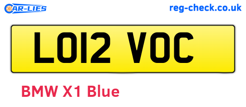 LO12VOC are the vehicle registration plates.