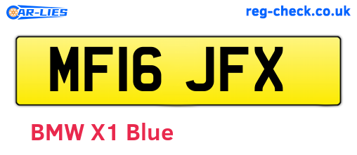 MF16JFX are the vehicle registration plates.