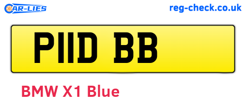 P11DBB are the vehicle registration plates.