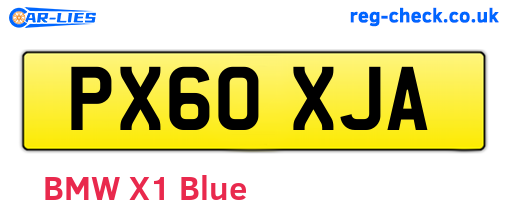 PX60XJA are the vehicle registration plates.