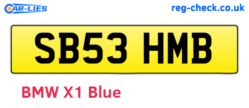 SB53HMB are the vehicle registration plates.
