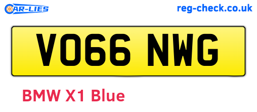 VO66NWG are the vehicle registration plates.