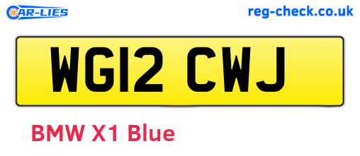 WG12CWJ are the vehicle registration plates.