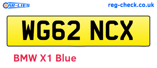 WG62NCX are the vehicle registration plates.
