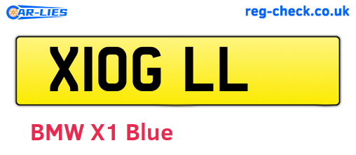 X10GLL are the vehicle registration plates.