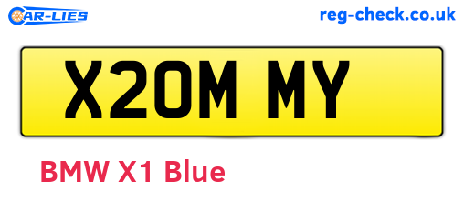 X20MMY are the vehicle registration plates.