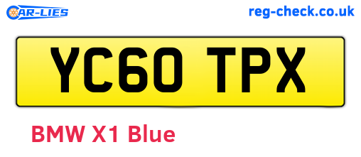 YC60TPX are the vehicle registration plates.