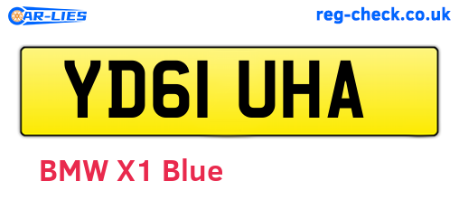 YD61UHA are the vehicle registration plates.
