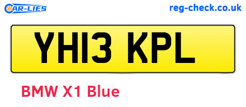 YH13KPL are the vehicle registration plates.