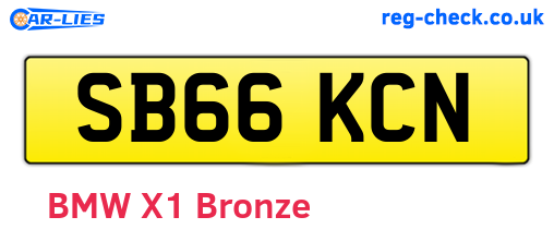 SB66KCN are the vehicle registration plates.