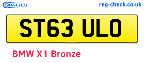 ST63ULO are the vehicle registration plates.