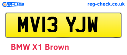 MV13YJW are the vehicle registration plates.