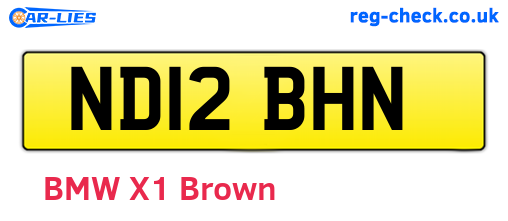 ND12BHN are the vehicle registration plates.