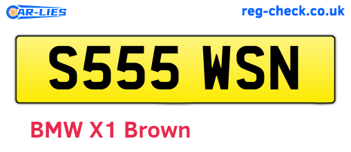 S555WSN are the vehicle registration plates.