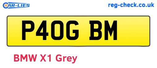 P40GBM are the vehicle registration plates.