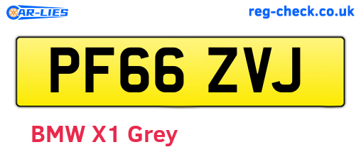 PF66ZVJ are the vehicle registration plates.