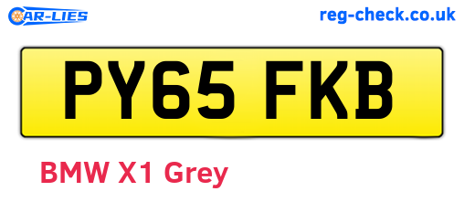 PY65FKB are the vehicle registration plates.
