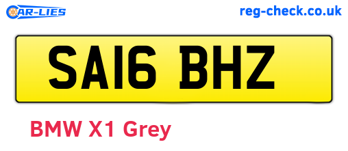 SA16BHZ are the vehicle registration plates.