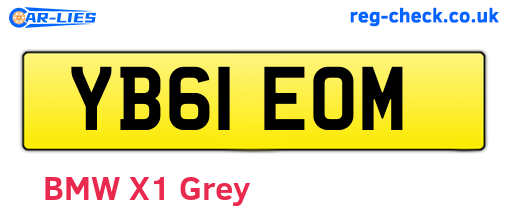 YB61EOM are the vehicle registration plates.