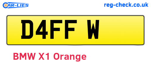 D4FFW are the vehicle registration plates.