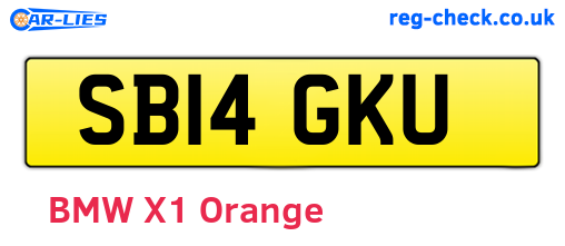 SB14GKU are the vehicle registration plates.