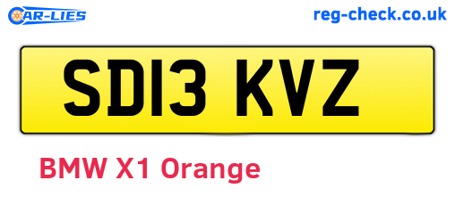 SD13KVZ are the vehicle registration plates.