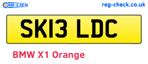SK13LDC are the vehicle registration plates.