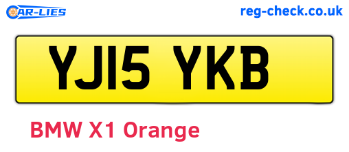 YJ15YKB are the vehicle registration plates.