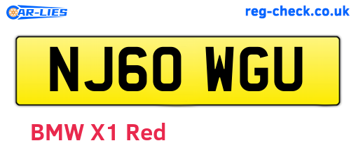 NJ60WGU are the vehicle registration plates.