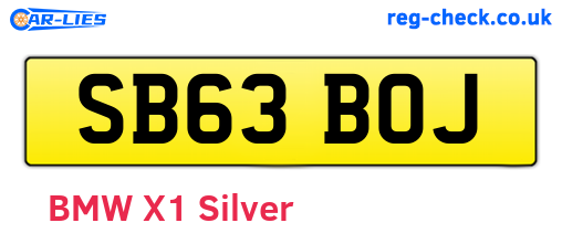 SB63BOJ are the vehicle registration plates.