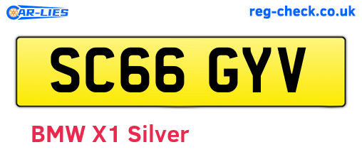 SC66GYV are the vehicle registration plates.