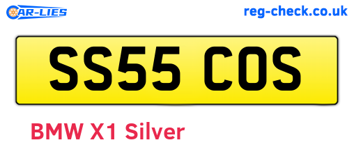 SS55COS are the vehicle registration plates.