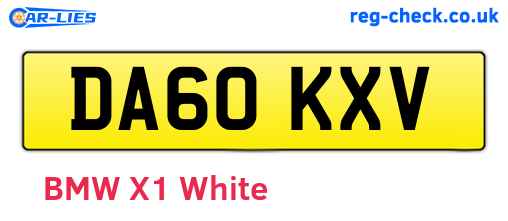 DA60KXV are the vehicle registration plates.