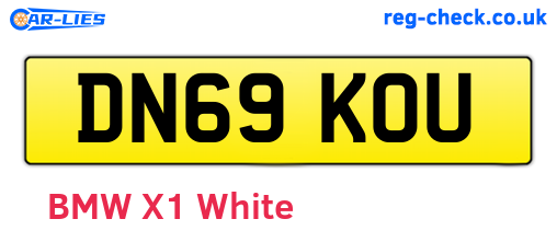 DN69KOU are the vehicle registration plates.