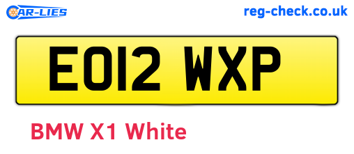 EO12WXP are the vehicle registration plates.