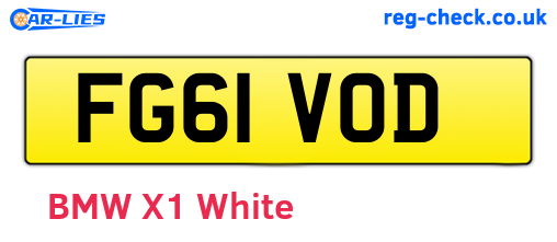 FG61VOD are the vehicle registration plates.