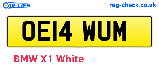 OE14WUM are the vehicle registration plates.