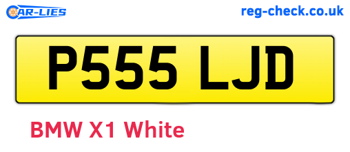 P555LJD are the vehicle registration plates.