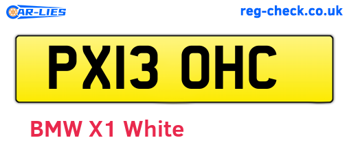PX13OHC are the vehicle registration plates.