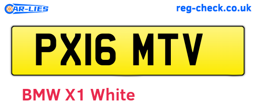 PX16MTV are the vehicle registration plates.
