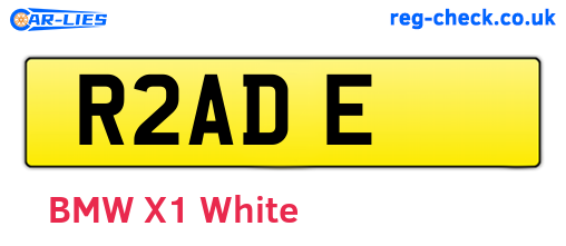 R2ADE are the vehicle registration plates.