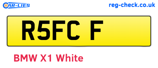 R5FCF are the vehicle registration plates.