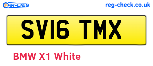 SV16TMX are the vehicle registration plates.