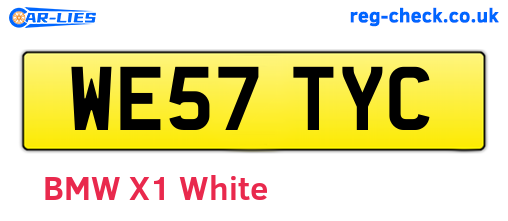 WE57TYC are the vehicle registration plates.