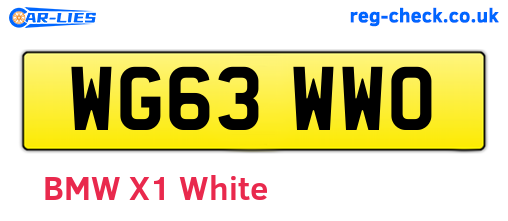 WG63WWO are the vehicle registration plates.