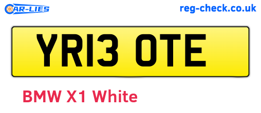 YR13OTE are the vehicle registration plates.