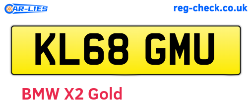 KL68GMU are the vehicle registration plates.
