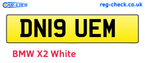 DN19UEM are the vehicle registration plates.