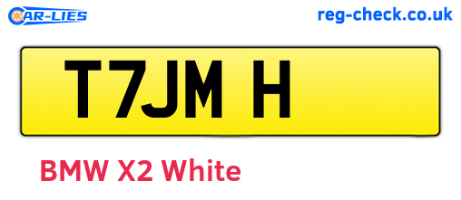 T7JMH are the vehicle registration plates.